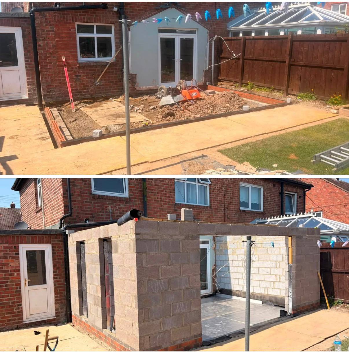 Extension Groundworks: Before & After